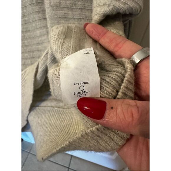 J.Crew Wool Cashmere Boat Neck Cable Gray Sweater Women Top XXS Style 54574 - Picture 9 of 13